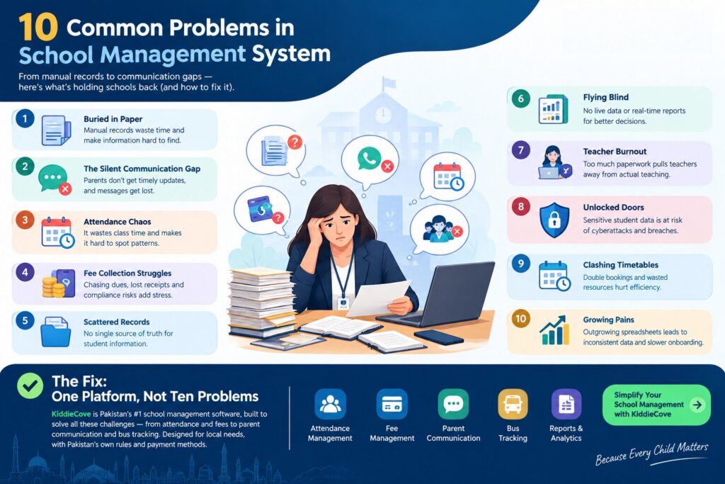 10 Common Problems in School Management System - KiddieCove - KiddieCove 10 Common Problems in School Management System